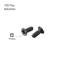 uxcell M2 x 5mm Phillips Screw Fastener Black for