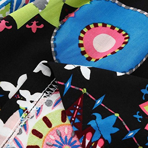 Wesracia Toddler Baby Kids Girls Dress Flower Bohemian Sleeveless Princess Dress Beach Summer Dress Clothes (6T, Black)
