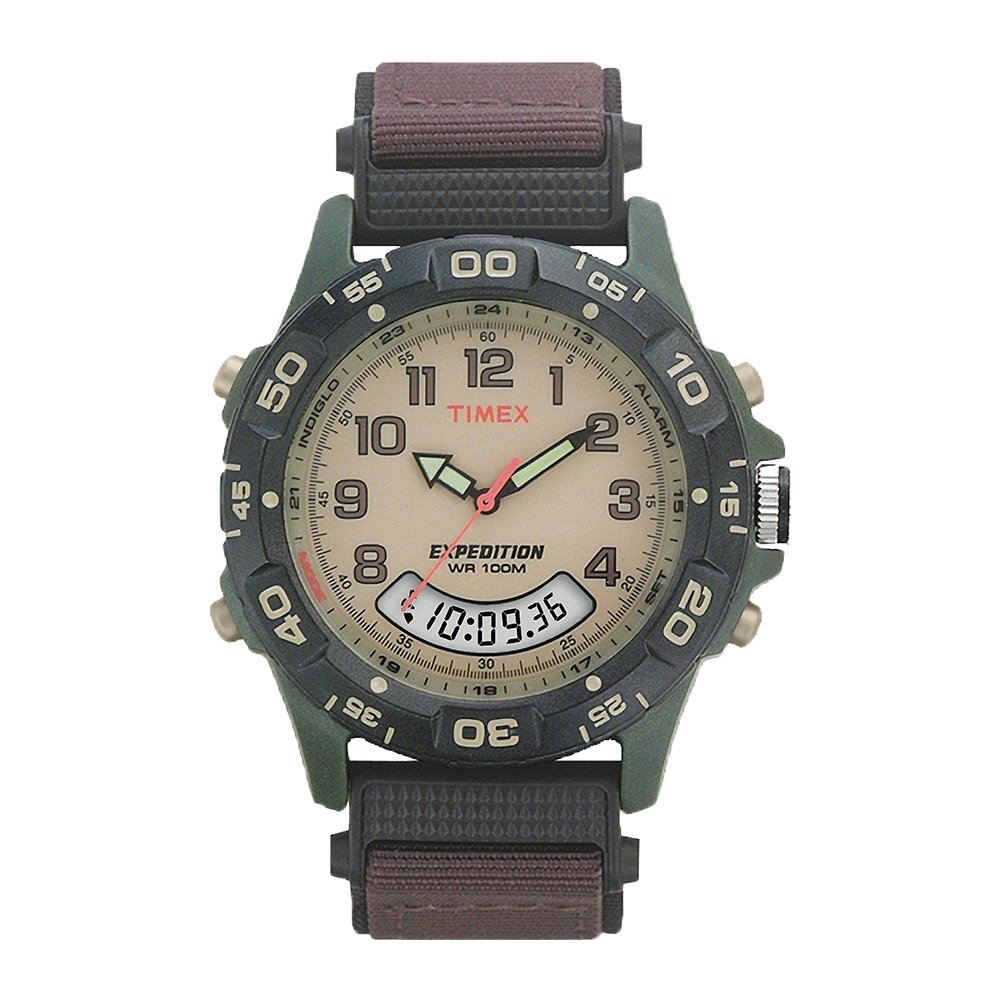 Photo 1 of ***(MAJOR DAMAGE)**Timex Men's T45181 Expedition Resin Combo Brown/Green Nylon Strap Watch