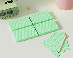 YIZUUN Green Index Cards 3x5, 200 Pack, Ruled Index