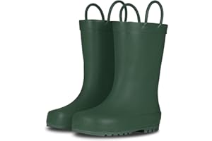 LONECONE Lone Cone Premium Natural Rubber Rain Boots for Toddlers and Kids with Solid Design