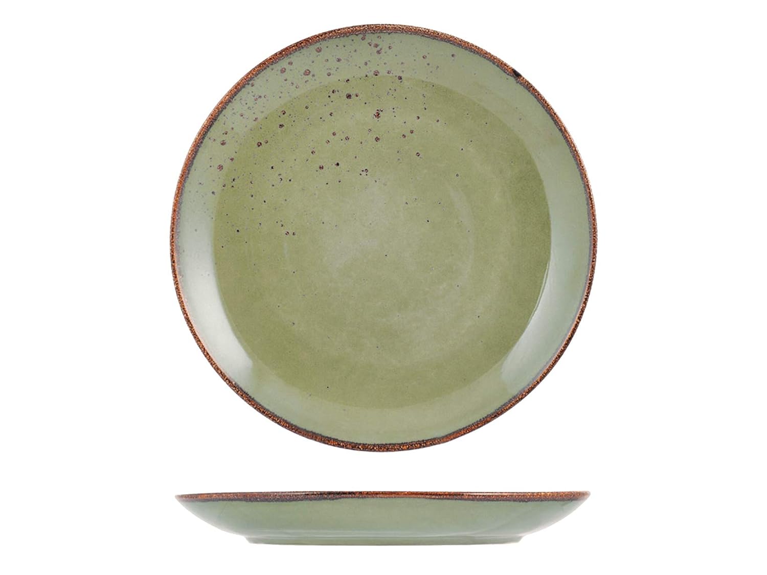 H & H Reactive juego de 6 platos llanos, 27 cm, Color Verde ...