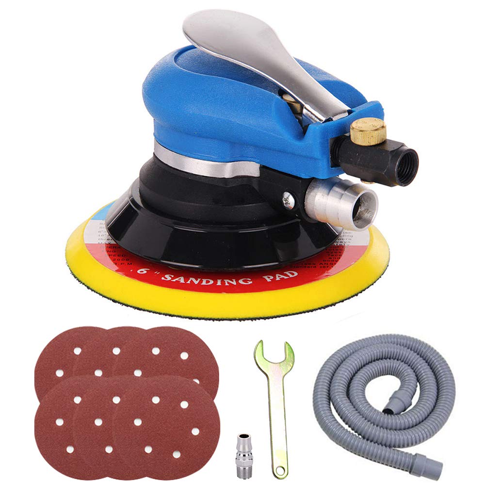 Anesty 6" Air Random Orbital Sander, Dual Action Pneumatic Orbit