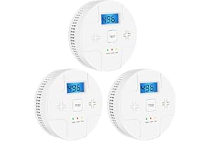 ARIKON 3 Pack Combination Smoke and Carbon Monoxide Detector Battery Operated, Portable Smoke and Co Alarm for Home Bedroom Travel, White,(Standalone Model)