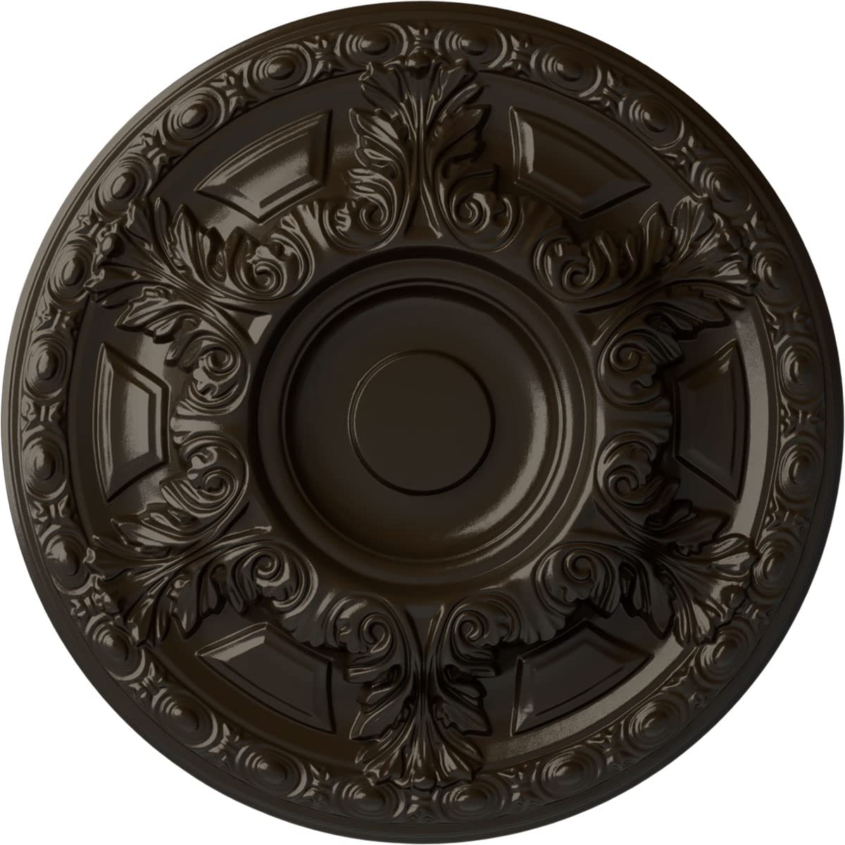 Photo 1 of 23 1/2"OD x 2 3/4"P Granada Ceiling Medallion (Fits Canopies up to 7 1/8"), Hand-Painted Stone Hearth
