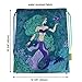 Mermaid Drawstring Backpack Bag for Kids Boys Girls Teens Birthday, Gift String Bag Gym Cinch Sack for School and Party