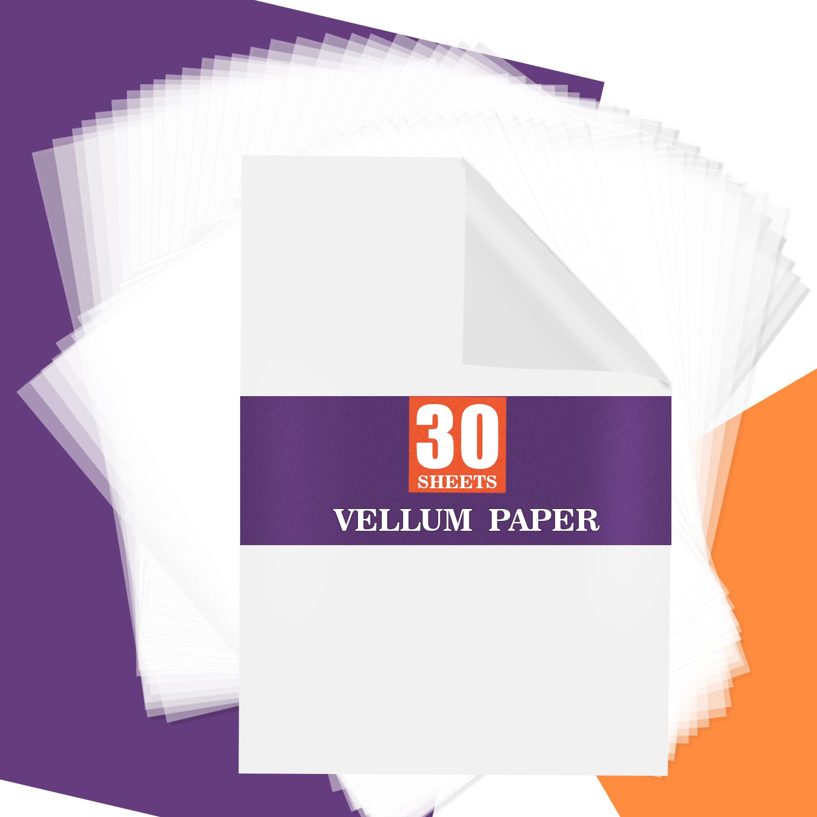 Photo 1 of Vellum Paper 8.5 x 11 Translucent-Printable - psler Translucent Vellum Paper Tracing for Crafts Tracing,Drawing,Card Overlays,Invitation Envelope 30 Sheets