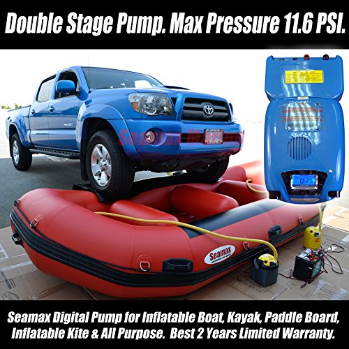 Seamax Portable 12V Electric Air Pump with Digital Pressure Control for