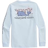 Vineyard Vines Boys Boys' Peppermint Narwhal Long-Sleeve Pocket Tee