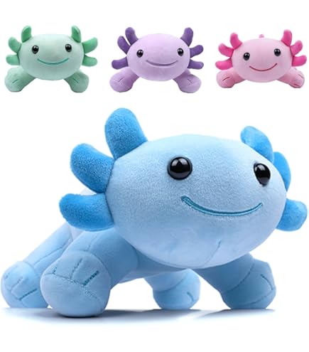 Amazon.com: Wild Republic Pocketkins Eco Axolotl Black, Stuffed