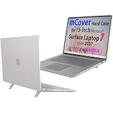 mCover Case ONLY Compatible for 2024+ 15" Microsoft Surface Laptop 7 (Model# 2037) Windows PC with ARM CPU and AI-Powered Copilot+ (NOT Fitting Other Surface Models) - Clear