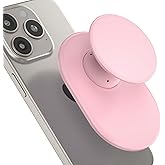 AUROX for MagSafe Phone Grip, Magnetic Phone Grips, Expandable Collapsible Mobile Phone Grip Stand Holder with Kickstand for Magsafe Stand Compatible with iPhone 17 16 15 14 13 12 Series, Pink