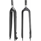 BestParts Full Carbon MTB Front Fork 1-1/8" 26/27.5/29" Rigid Disc Brake | 3K T800 Fiber 28.6mm Threadless Straight Tube Superlight Mountain Bike Forks (US Stock)