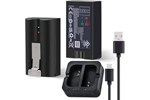 TsuLin 2-Pack V4 Replacement Battery with Charger Station for Ring-Doorbell Camera 2/3/4, Spotlight Camera and Stick Up Cam, Rechargeable Upgraded Lithium Li-ion Batteries 3.65V Camera Indoor