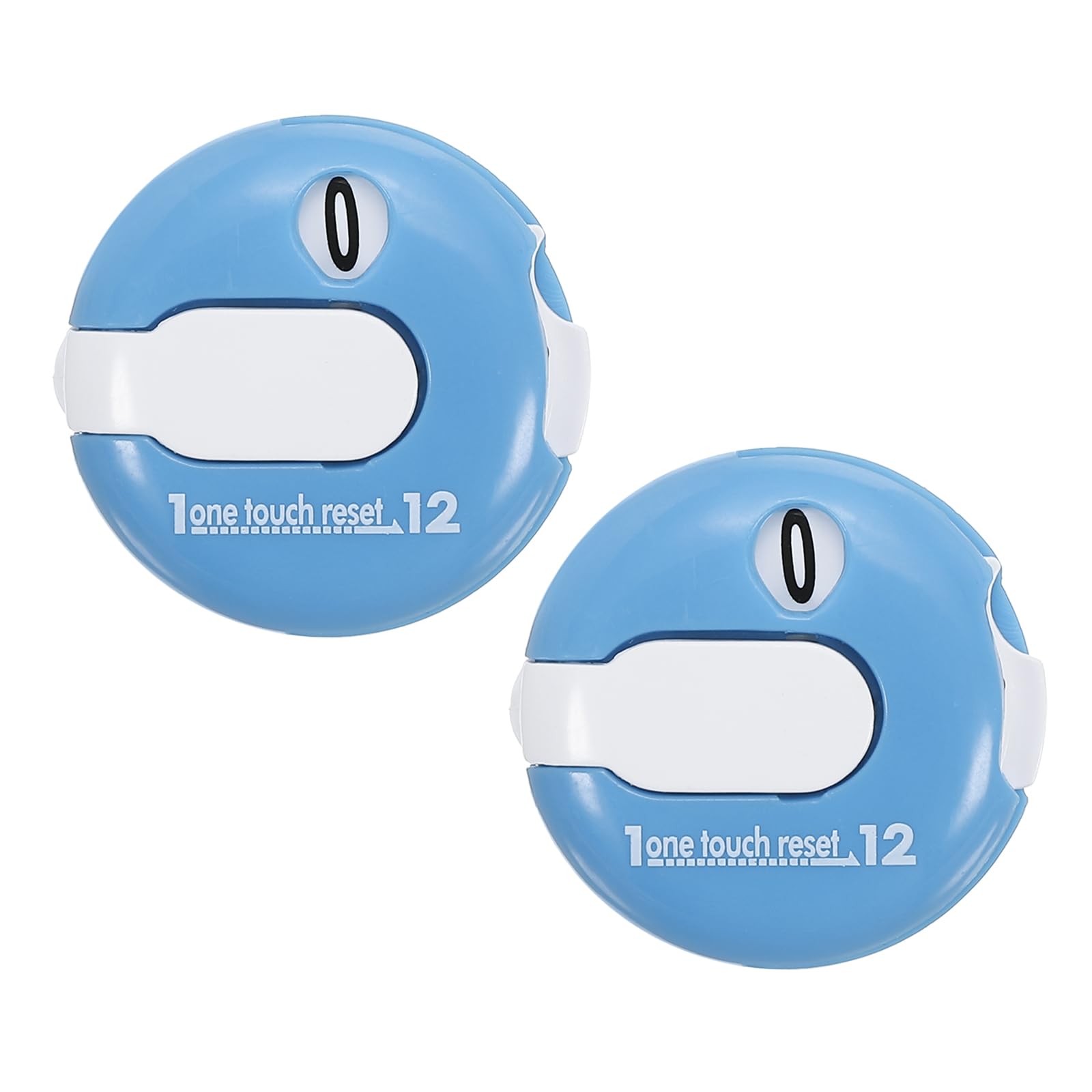 PATIKIL Golf Score Counter, 2 Pack Mini Golf Shot Stroke Attachment Counter Clicker Clip for Golfers Glove Bag, Blue White
