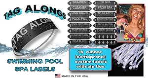 Amazon.com : Tag Alongs Swimming Pool & spa Raised I.D. Plumbing Identification Label System ...