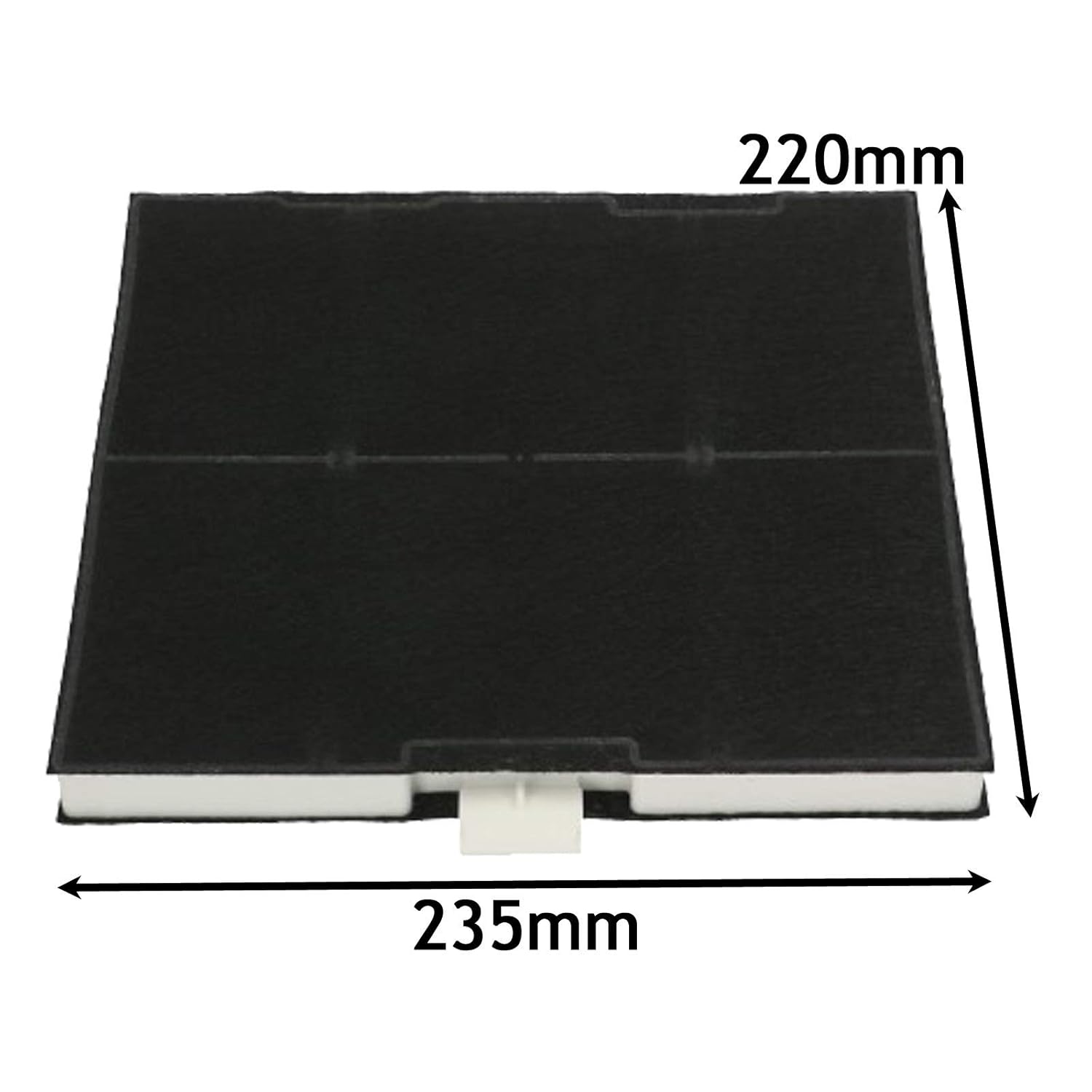 SPARES2GO AntiOdour Carbon Filter for Neff Cooker Hood (220 x 235 x