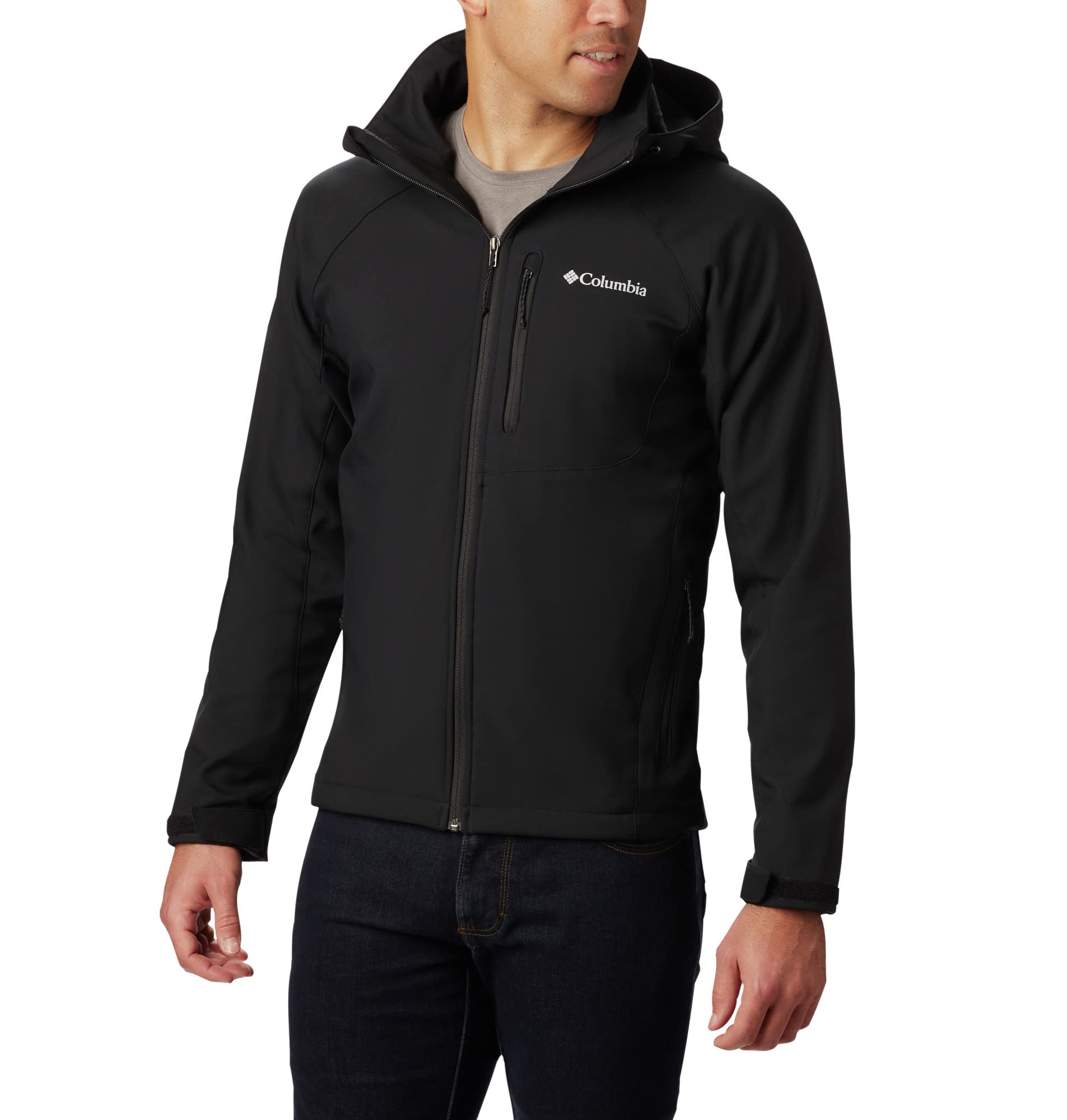 Columbia Men's Cascade Ridge Softshell, Softshell Jacket, Black, Size S