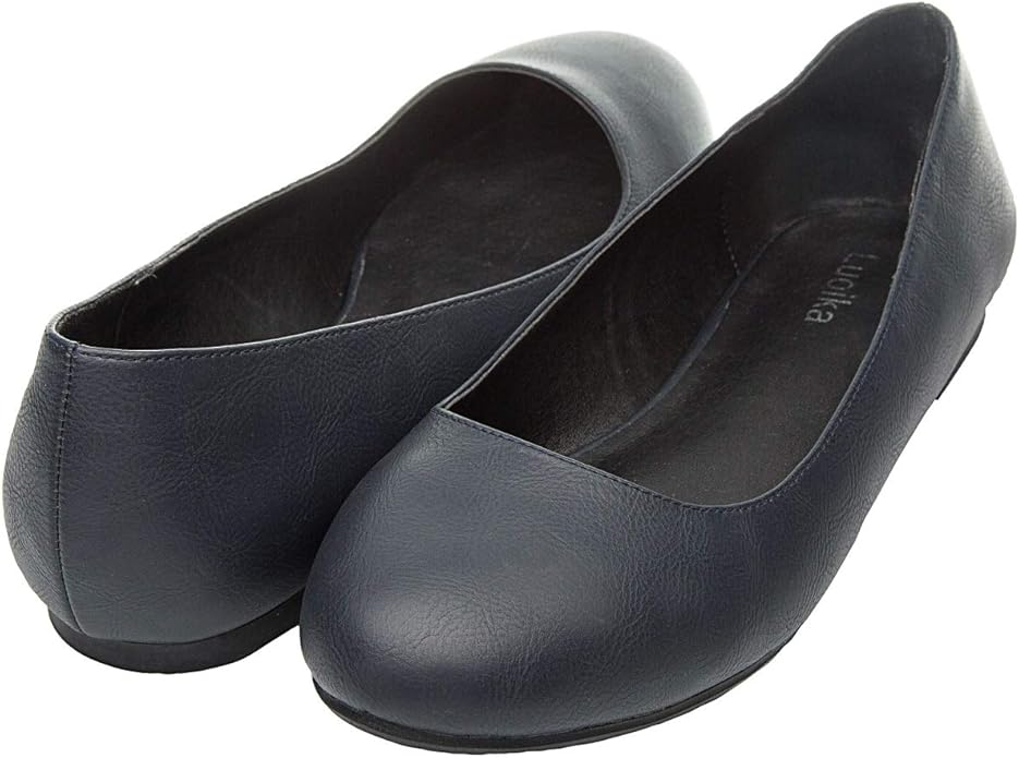 Luoika Women's Wide Width Flat Shoes Comfortable Slip On