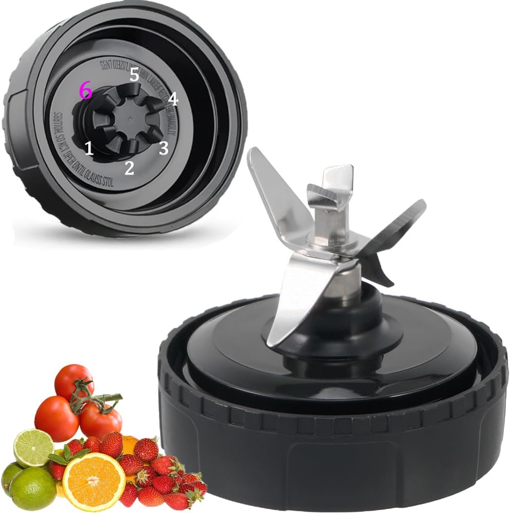 Photo 1 of [UPGRADE] 6-Fin Male Blender Blade Replacement Parts for Nutri Ninja Blender BL660 BL770 BL780 BL740 .(Small 3.35inch Blade)