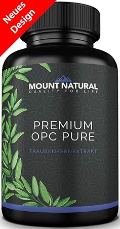Premium OPC Traubenkernextrakt - nur hochwertige OPC-Moleküle (Dimere-Tetramere) aus Spanien, hochdosiert 200mg/Kapsel. Labor