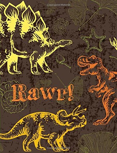 Rawr!: Dinosaur Notebook (Composition Book, Journal) (8.5 x 11 Large)