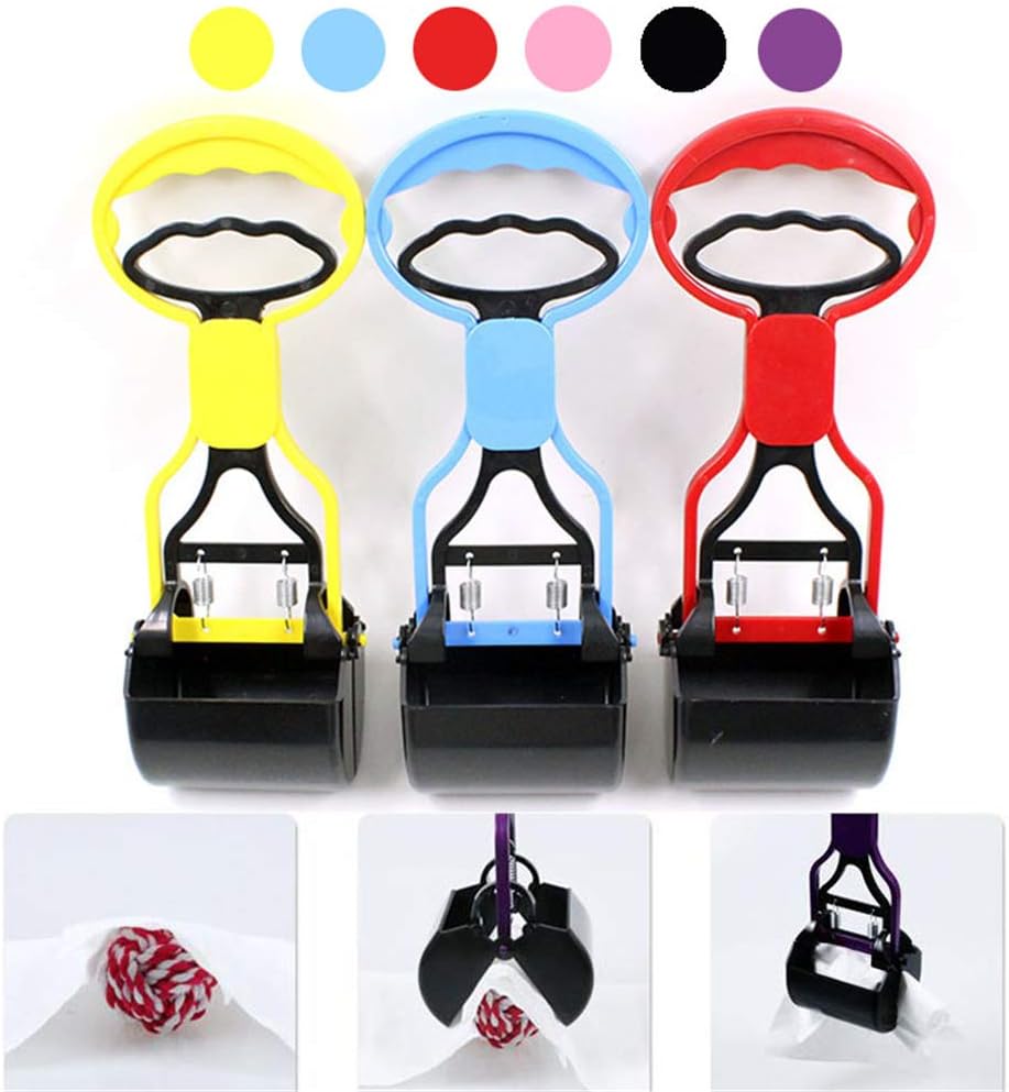 ASOSMOS Cat Dog Pooper Scooper Waste Easy Pickup Walking Pet Puppy Poo Poop Grabber Picker Cleaning Tool