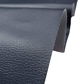A-Express Grained Faux Leather Fabric Navy Blue 0.8mm 140cm Wide Half Metre view 2