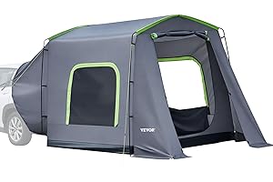 VEVOR Large SUV Tent for 5–9 Person, 10.6 x 8 FT All-Season SUV Tailgate Tent with Ventilated Door & Mesh Windows, PU3000mm W