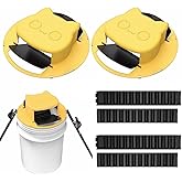 Bucket Lid Mouse Trap [2 Pack] - Reusable Mouse Catching Tool for Indoor/Outdoor, Mouse Trap Bucket Works with 5 Gallon Bucke