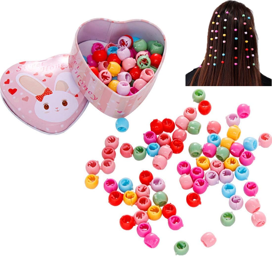 80 Pcs Mini Hair Claw Clips Small Dreadlocks Beads Cuffs Hair Braider