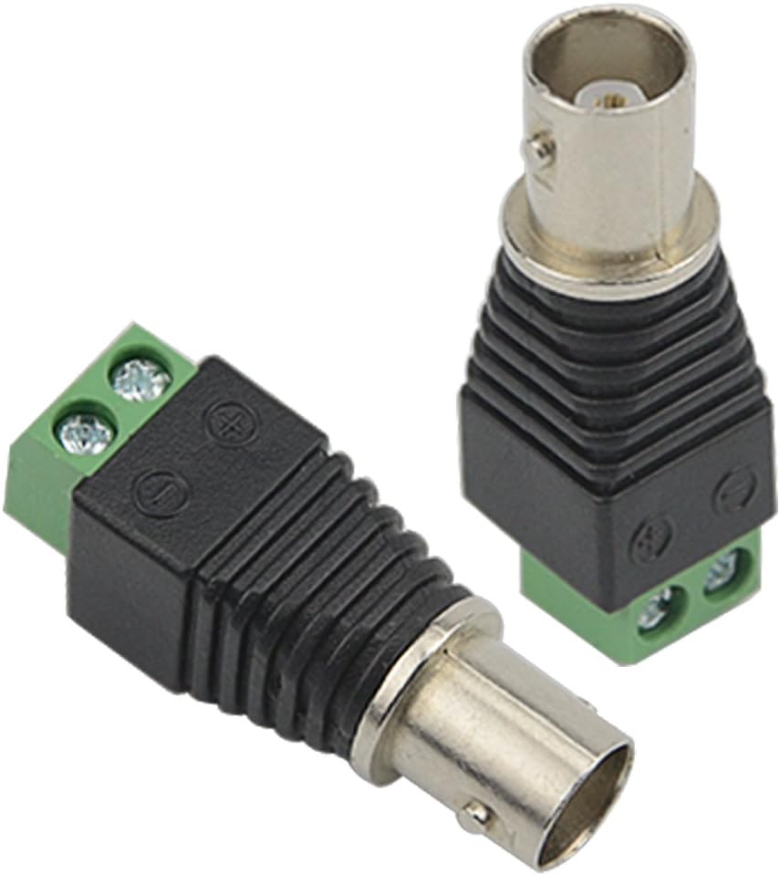 WMYCONGCONG 20 PCS 2.1x5.5mm Male Female DC Power Adapter Connector + 20 PCS Camera Video BNC Male Female Balun Connector for Coax Cat5 CCTV Security Camera - Image 5