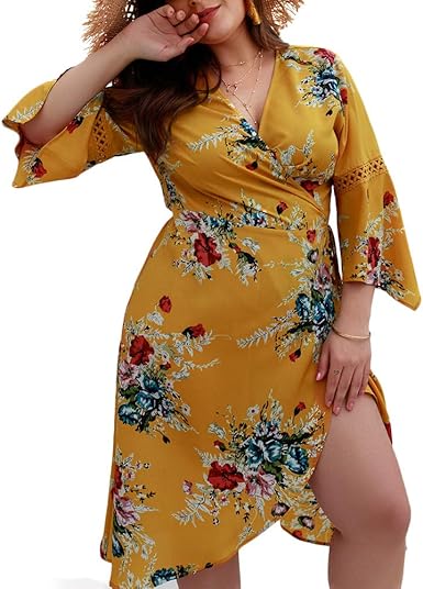 amazon floral wrap dress