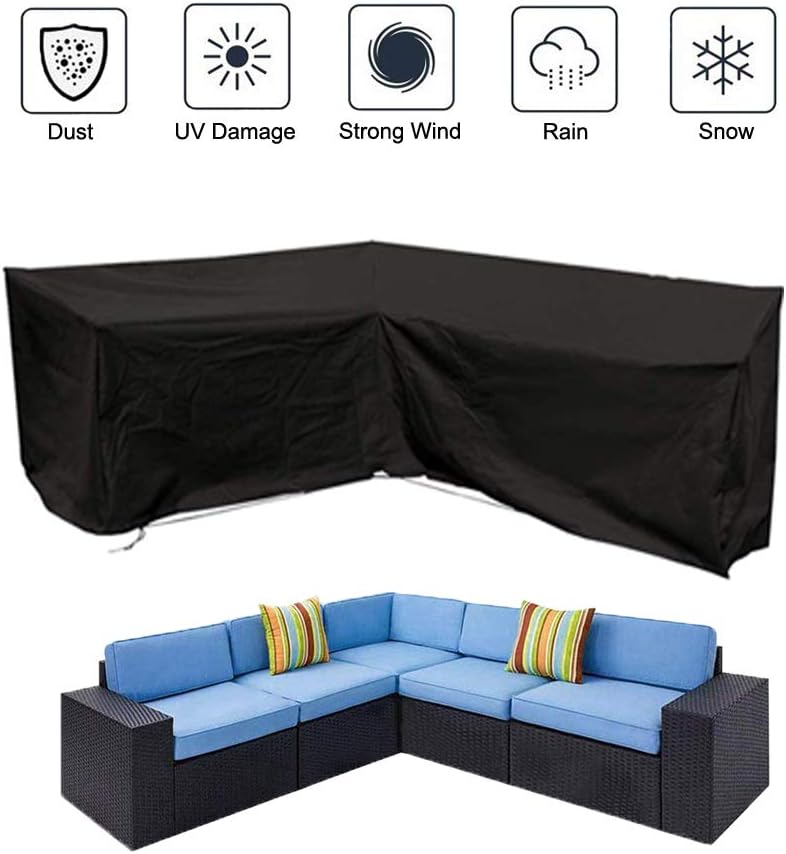 Oslimea Patio VShaped Sectional Sofa Cover Waterproof