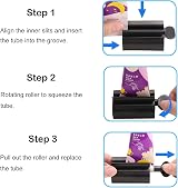 UDQYQ Toothpaste Squeezer 2 Pack - Stainless Steel Tube Wringer Matte Black view 5