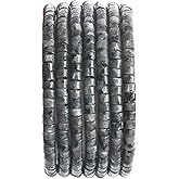 Natural Black Spectrolite Stone Spacer Beads 4x2mm 38cm/str Flat Round Loose Semi Gemstone Caps for Making Bracelets Necklace