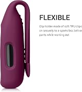 kwmobile 2x Clip Holders for Fitbit Inspire 3 2 Ace 3 Black Dark Red Replacement view 3
