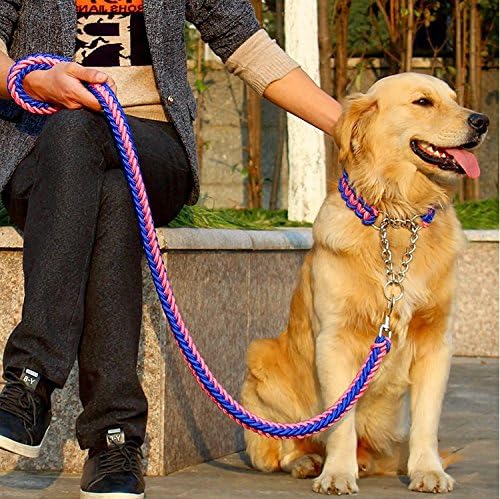 FinerMe Big Dog Leash/Dog Chain/Traction Rope Adjustable Loop Slip Pet Dog Leashes Rope Snap Training Lead Medium/Large/x-Large