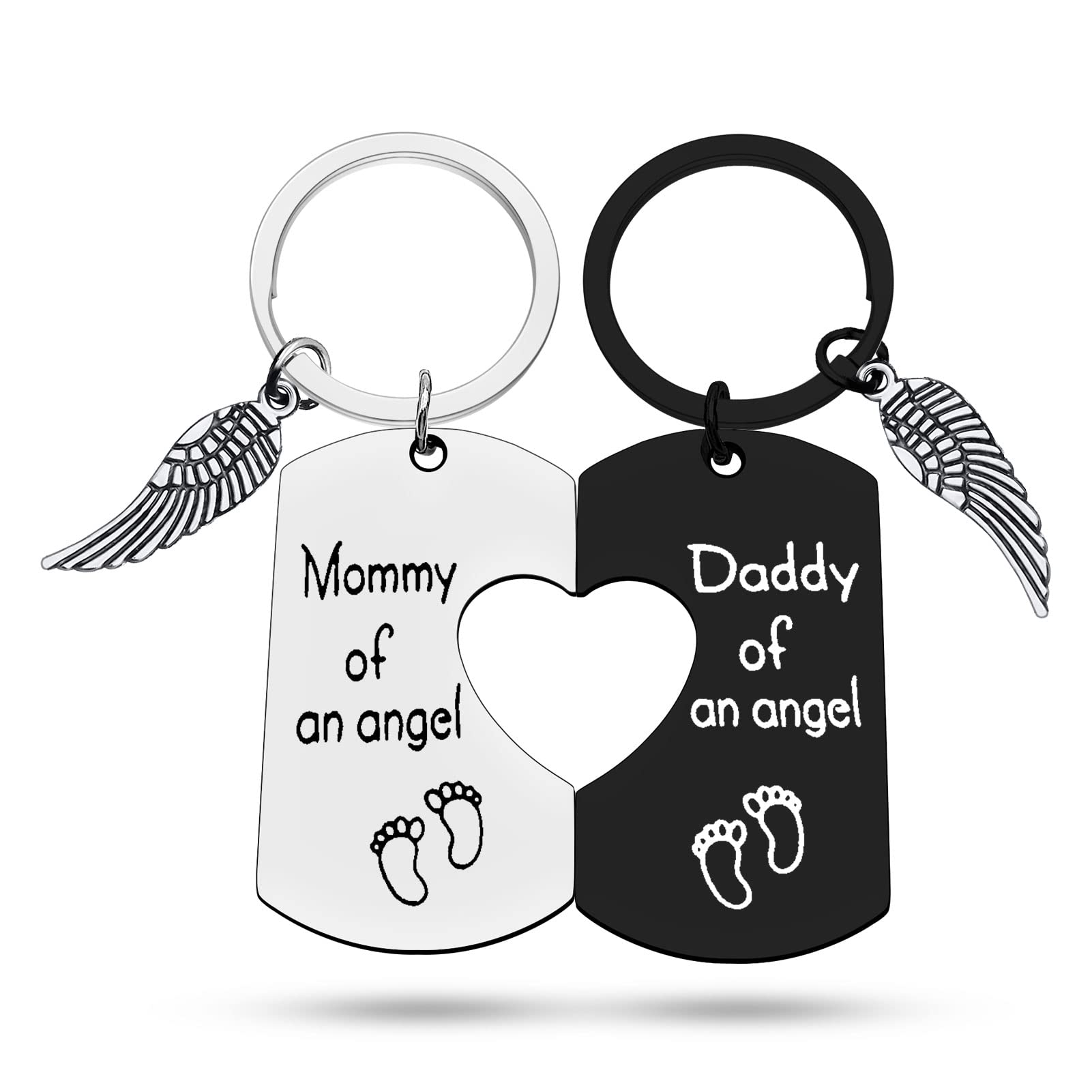 Memorial Gifts Sympathy Keychain for Loss Child of Dad Mom Miscarriage Keyring Baby Memorial Gift Sympathy Gifts for Parents Remembrance Key Chain Jewelry Bereavement Stillborn Pregnancy Loss Gifts