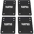 vanpro Trucks pad 1/8 Rubber Skateboard Risers for Preventing Wheelbite and Absorbing Impact Shock, Reduces Vibrations to Extend Hardware Life(Snow Black)
