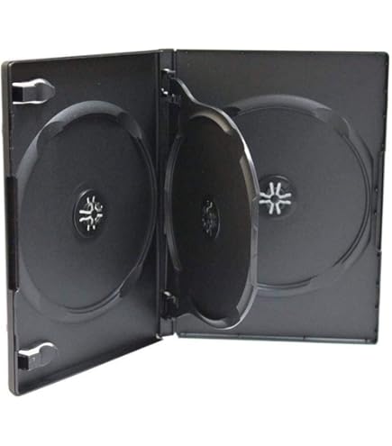 Amazon.com: 2 MegaDisc 14mm CD DVD Storage Case 4 Discs Black with