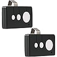 CO-Z WCR1 2 Pack Gate Opener Remote Control, 433.92 KHz Gate Clicker with 100' Range Visor Clip, 3 in 1 Programmable Universal Gate Remote Wireless Key for Automatic Swing & Sliding Gate Opener