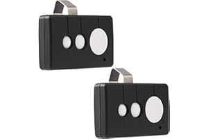 CO-Z WCR1 2 Pack Gate Opener Remote Control, 433.92 KHz Gate Clicker with 100' Range Visor Clip, 3 in 1 Programmable Universal Gate Remote Wireless Key for Automatic Swing & Sliding Gate Opener