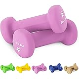 Yes4All Neoprene Coated Dumbbell Hand Weight Sets of 2 - Multiple Weight Options with 15 Colors, Anti-roll, Anti-Slip, Hexago