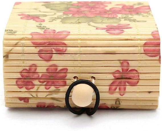 AOOA Badezimmer-Seifenschale, Aufbewahrungsbox, Vintage-Stil, Bambus