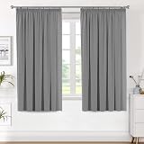 H.Versailtex Blackout Curtains 2 Panels 46x54 Pencil Pleat Pair with Tiebacks view 2