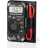 AIOMEST Digital Multimeter,Pocket Voltmeter Ohmmeter Measuring AC&amp;DC Voltage Resistance Continuity Buzzer Diode Test, Auto Ranging Card Volt Ohm Tester DMM AI-4201