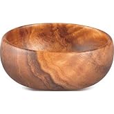Pacific Merchants Trading Acaciaware Round Calabash Bowl, 4-Inch by 1.5-Inch