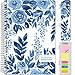 HARDCOVER Academic Planner 2019-2020: (June 2019 Through July 2020) 5.5 Daily Weekly Monthly Planner Yearly Agenda. Bonus Bookmark, Pocket Folder and Sticky Note Set (Blue Bloom)