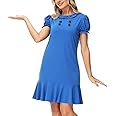 Remimi Women Halloween Blue Costume Short Sleeve Holiday Blue Dresses